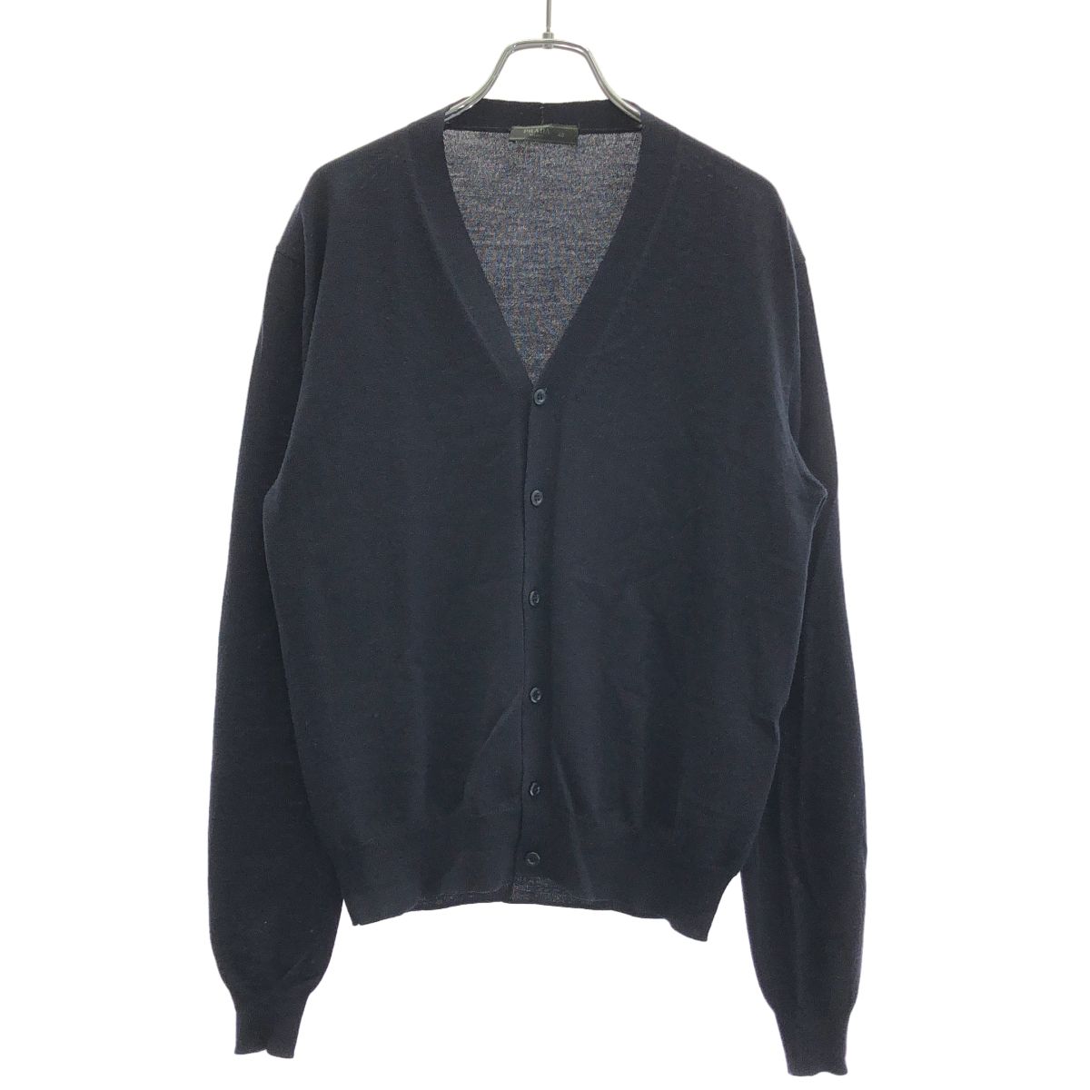 Prada Wool Knit Cardigan Navy 48