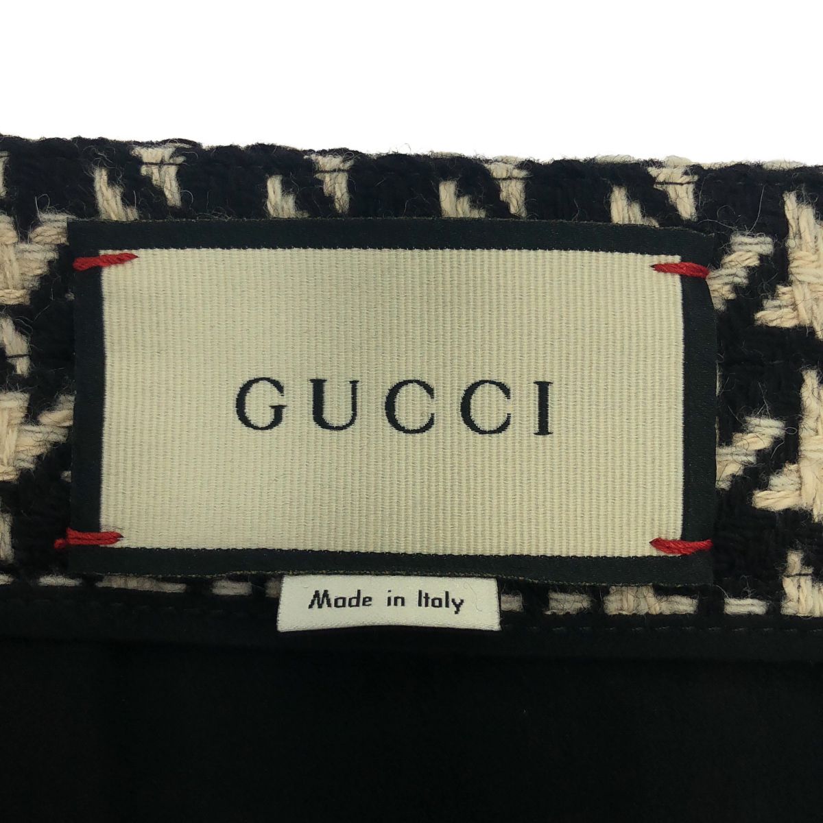 Gucci Houndstooth Skirt Beige Black 38 — view 3