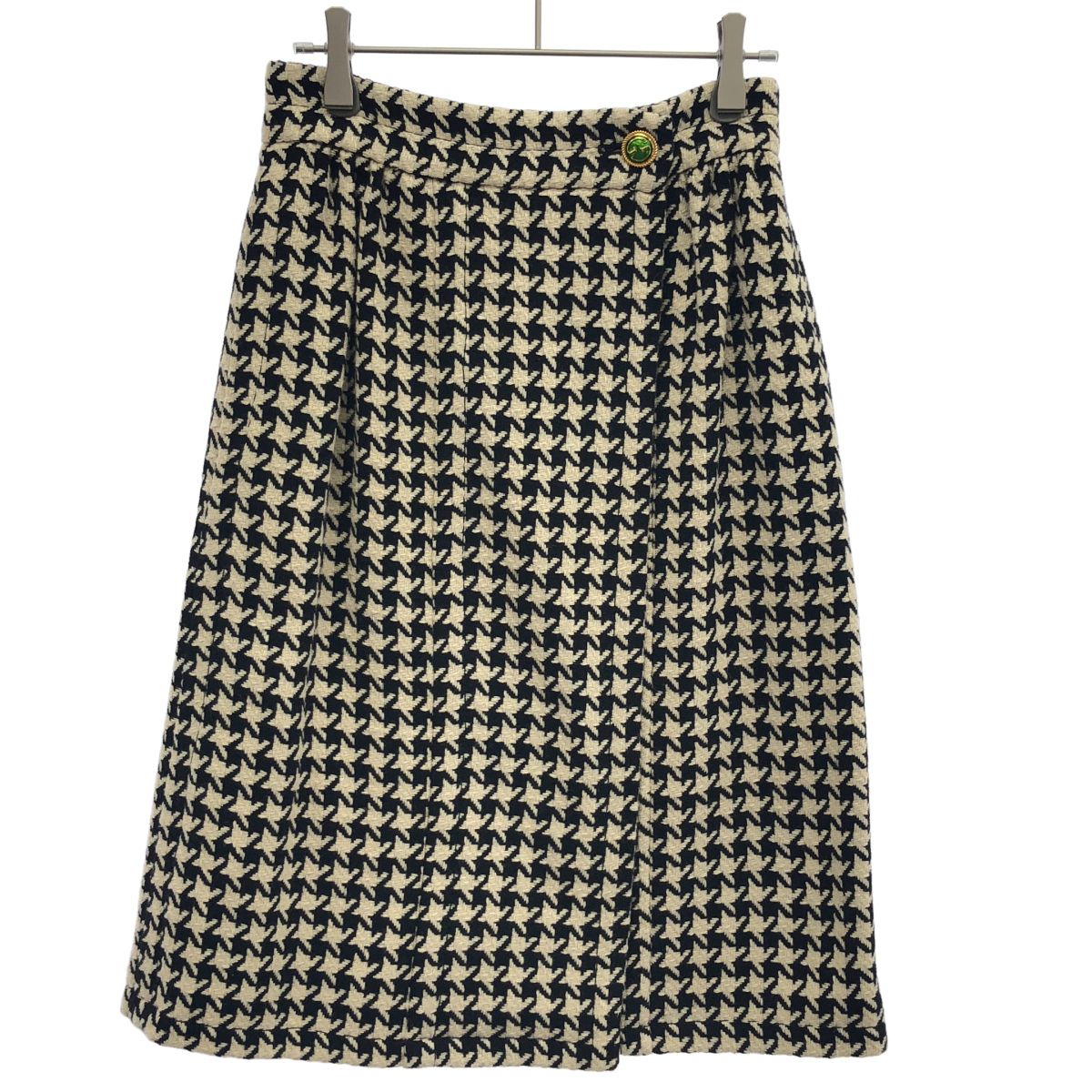 Gucci Houndstooth Skirt Beige Black 38
