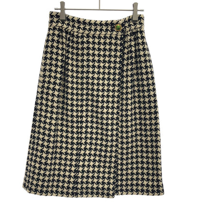 Gucci Houndstooth Skirt Beige Black 38