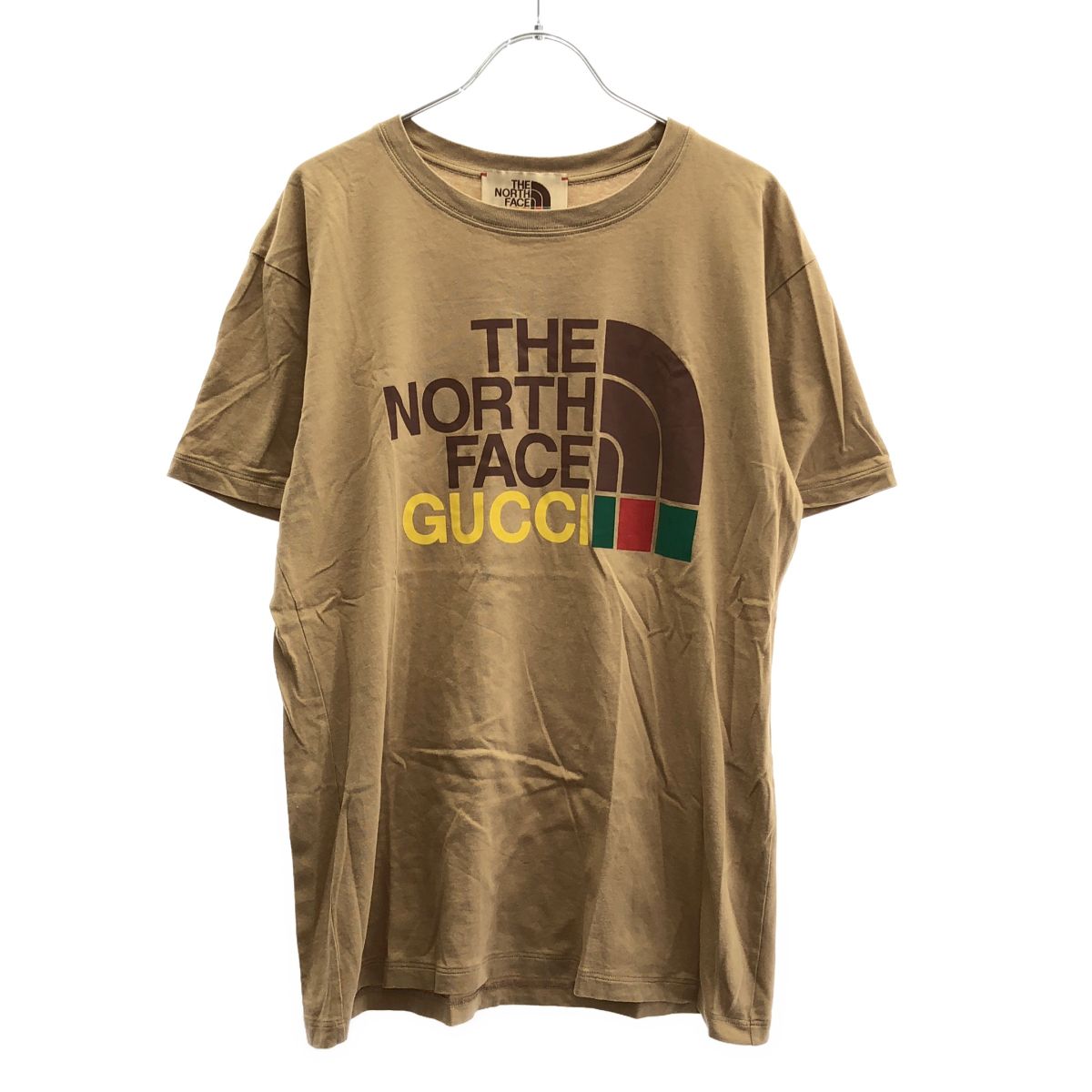 Gucci the North Face Logo Print T-Shirt Brown