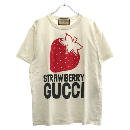 Gucci Strawberry Print T-Shirt White