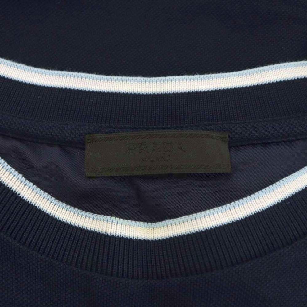 Prada Triangle Logo T-Shirt Short Sleeve Crew Neck XL Navy — view 3