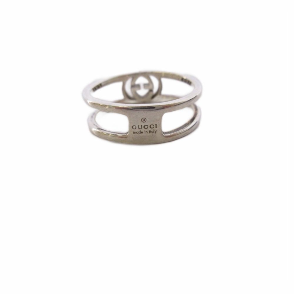 Gucci Interlocking Ring Silver Color KH — view 4