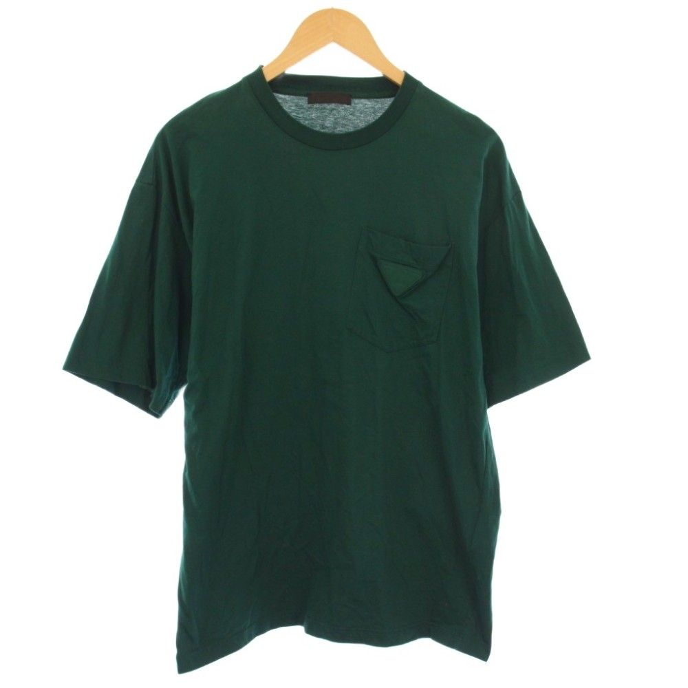 Prada Triangle Logo Pocket T-Shirt Short Sleeve L Green