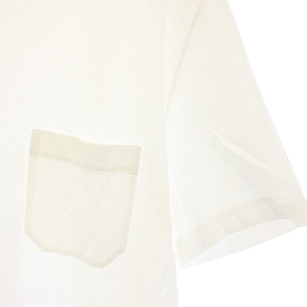 Hermes T-Shirt Crew Neck Short Sleeve Pocket M White TK — view 3