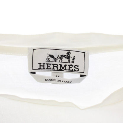 Hermes T-Shirt Crew Neck Short Sleeve Pocket M White TK — view 6