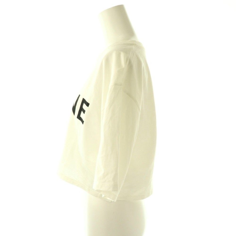 Celine by Hedi Slimane Cropped T-Shirt S Ivory Black DO — view 3