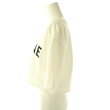 Celine by Hedi Slimane Cropped T-Shirt S Ivory Black DO — view 3