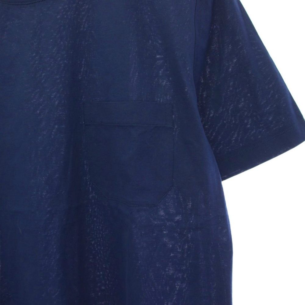 Hermes Pocket T-Shirt Crew Neck Short Sleeve S Navy — view 3