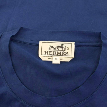 Hermes Pocket T-Shirt Crew Neck Short Sleeve S Navy — view 4
