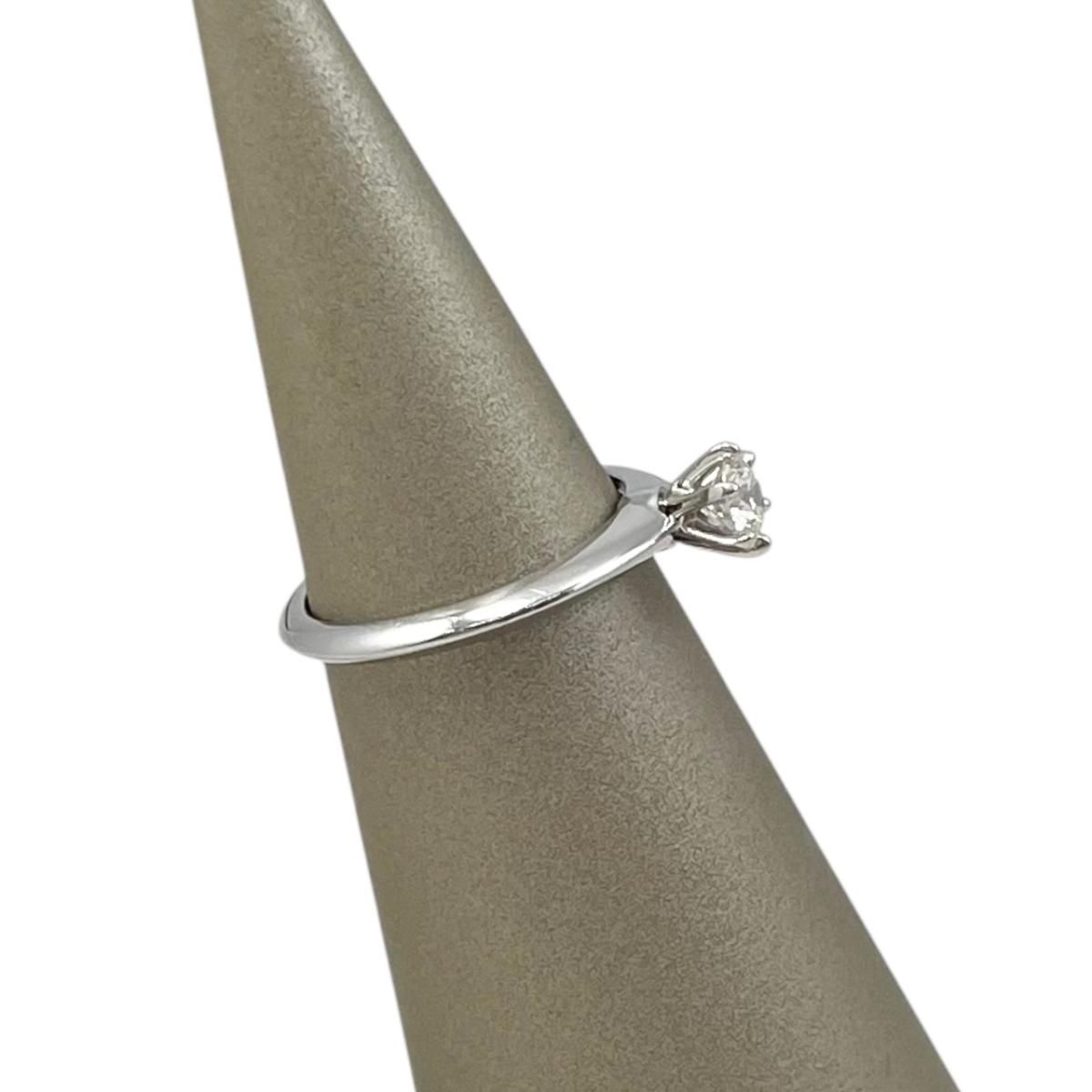 Tiffany & Co Ring Solitaire Setting Engagement Platinum Diamond — view 4