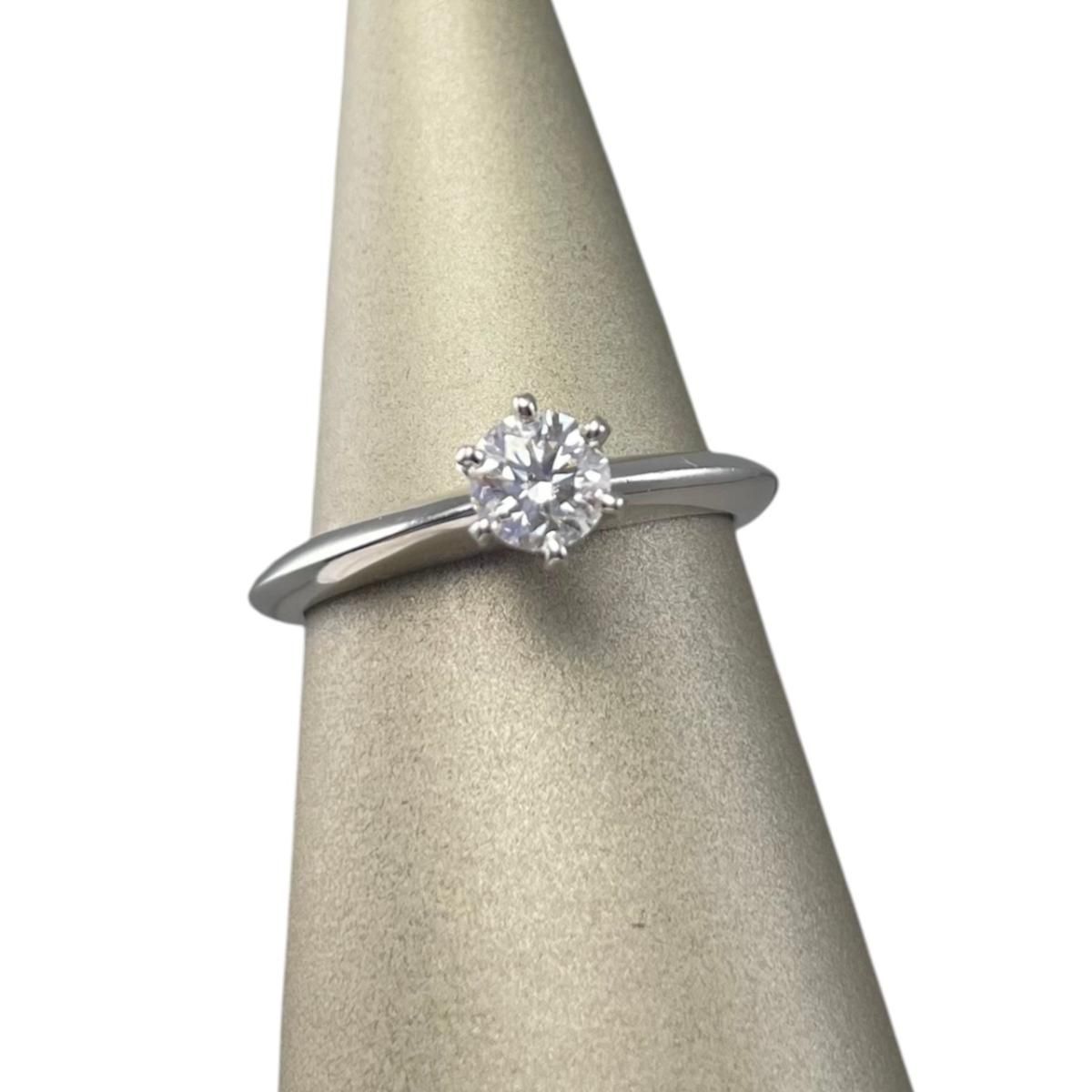 Tiffany & Co Ring Solitaire Setting Engagement Platinum Diamond — view 5