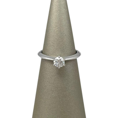 Tiffany & Co Ring Solitaire Setting Engagement Platinum Diamond
