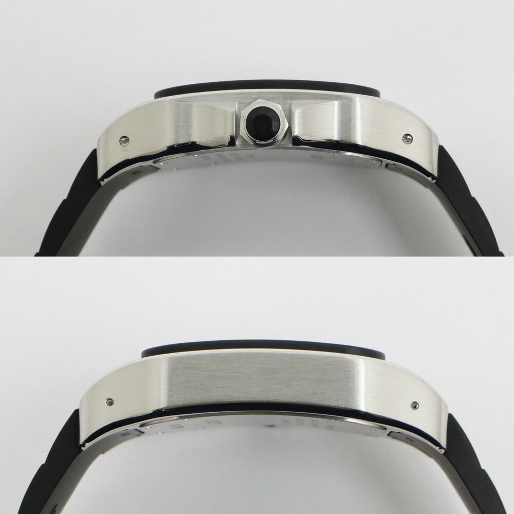Cartier Santos 100 LM Silver Dial SS Rubber Automatic Winding Watch Overhauled — view 3
