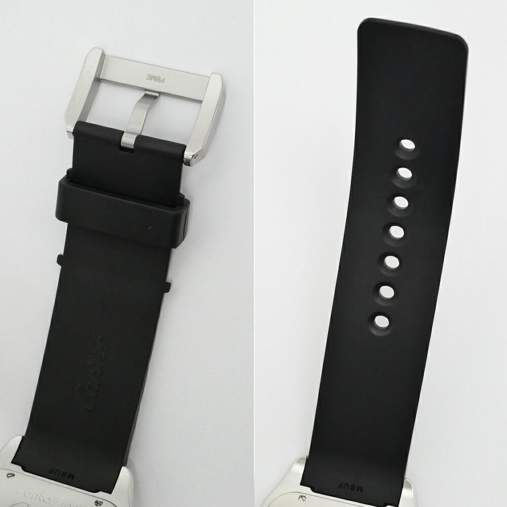 Cartier Santos 100 LM Silver Dial SS Rubber Automatic Winding Watch Overhauled — view 7