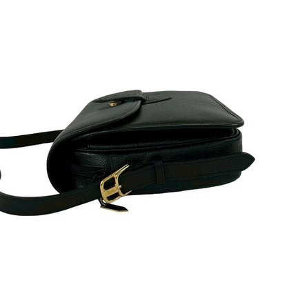 Saint Laurent Vintage YSL Logo Leather Shoulder Bag Pochette Black — view 5