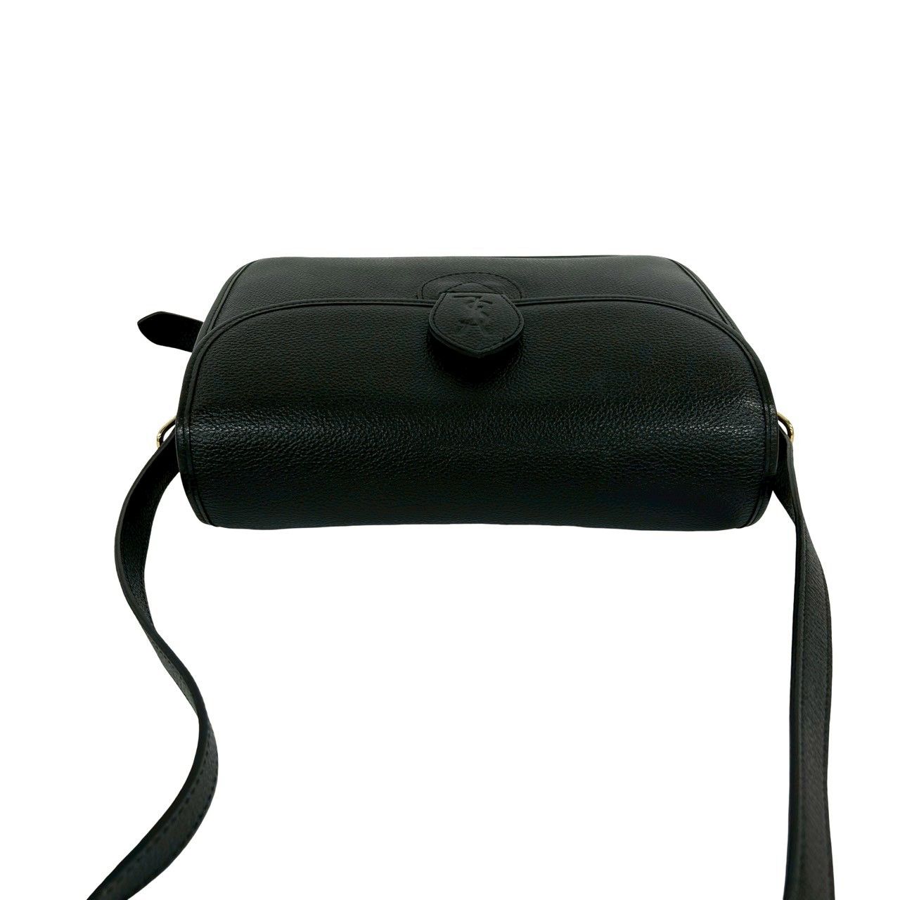 Saint Laurent Vintage YSL Logo Leather Shoulder Bag Pochette Black — view 4