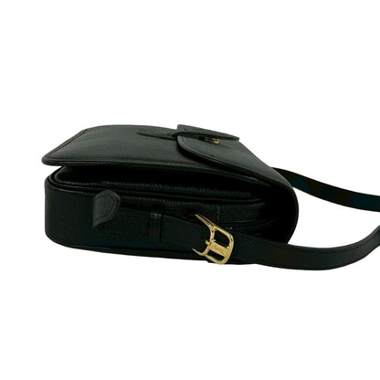 Saint Laurent Vintage YSL Logo Leather Shoulder Bag Pochette Black — view 6