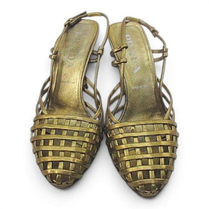 Prada Sandals Knitted Gold — view 4