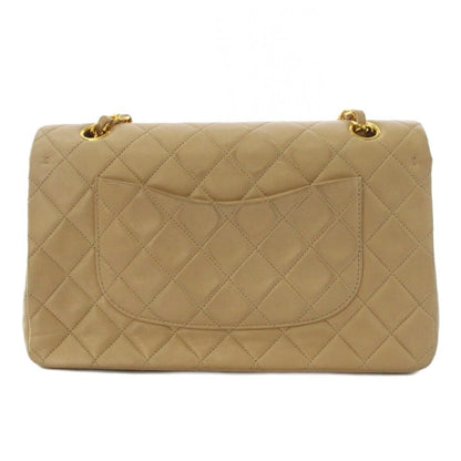 Chanel Quilted 25 Chain Flap Shoulder Bag CC Logo Lambskin Beige KH — view 3