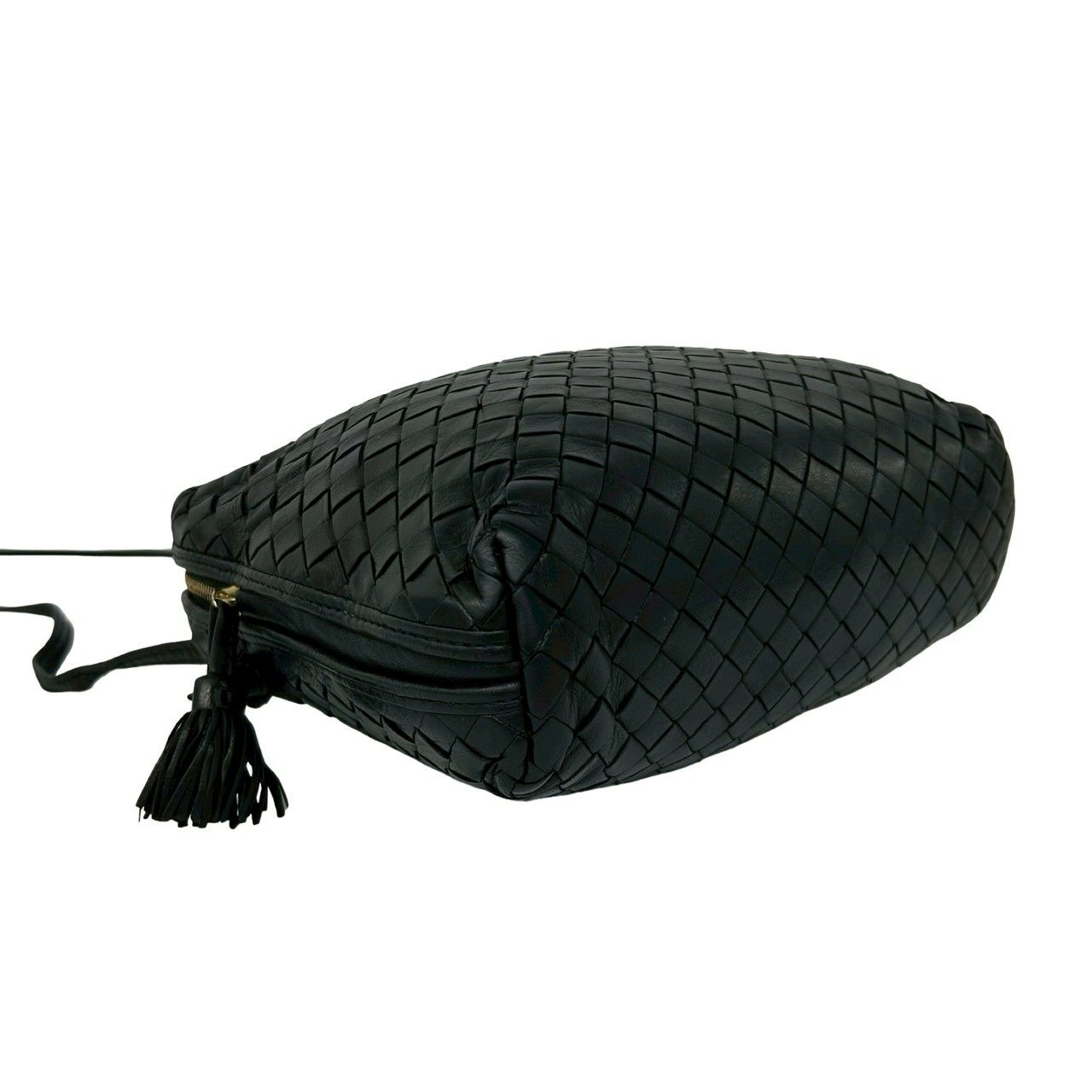 Bottega Veneta Intrecciato Leather Mini Shoulder Bag Pochette Crossbody Black — view 7