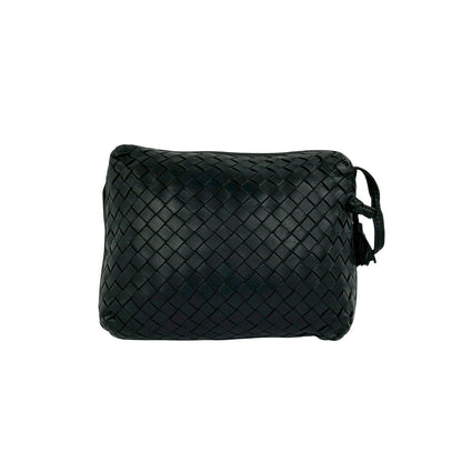 Bottega Veneta Intrecciato Leather Mini Shoulder Bag Pochette Crossbody Black — view 3
