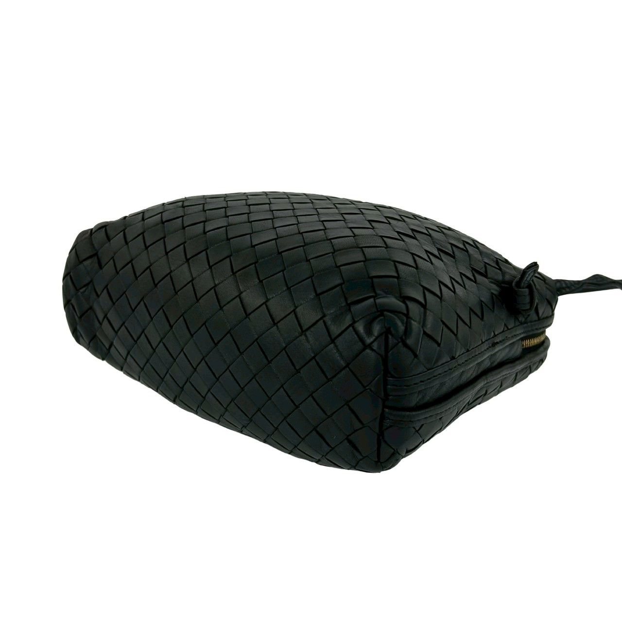 Bottega Veneta Intrecciato Leather Mini Shoulder Bag Pochette Crossbody Black — view 8