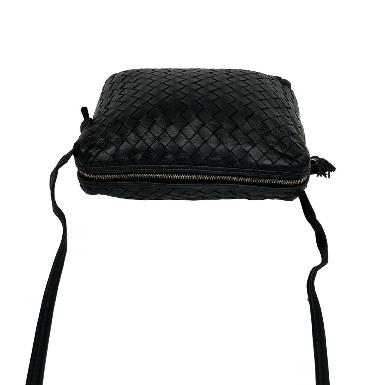 Bottega Veneta Intrecciato Leather Mini Shoulder Bag Pochette Crossbody Black — view 4
