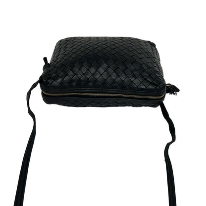 Bottega Veneta Intrecciato Leather Mini Shoulder Bag Pochette Crossbody Black — view 4