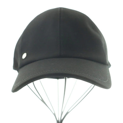 Hermes Tess Milano Cap Hat Logo One Point One Color 6 Panels 58 cm Black BB — view 2