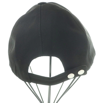 Hermes Tess Milano Cap Hat Logo One Point One Color 6 Panels 58 cm Black BB — view 4