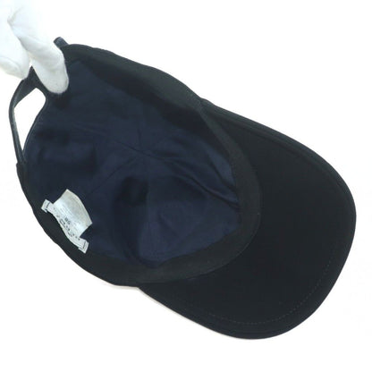 Hermes Tess Milano Cap Hat Logo One Point One Color 6 Panels 58 cm Black BB — view 5