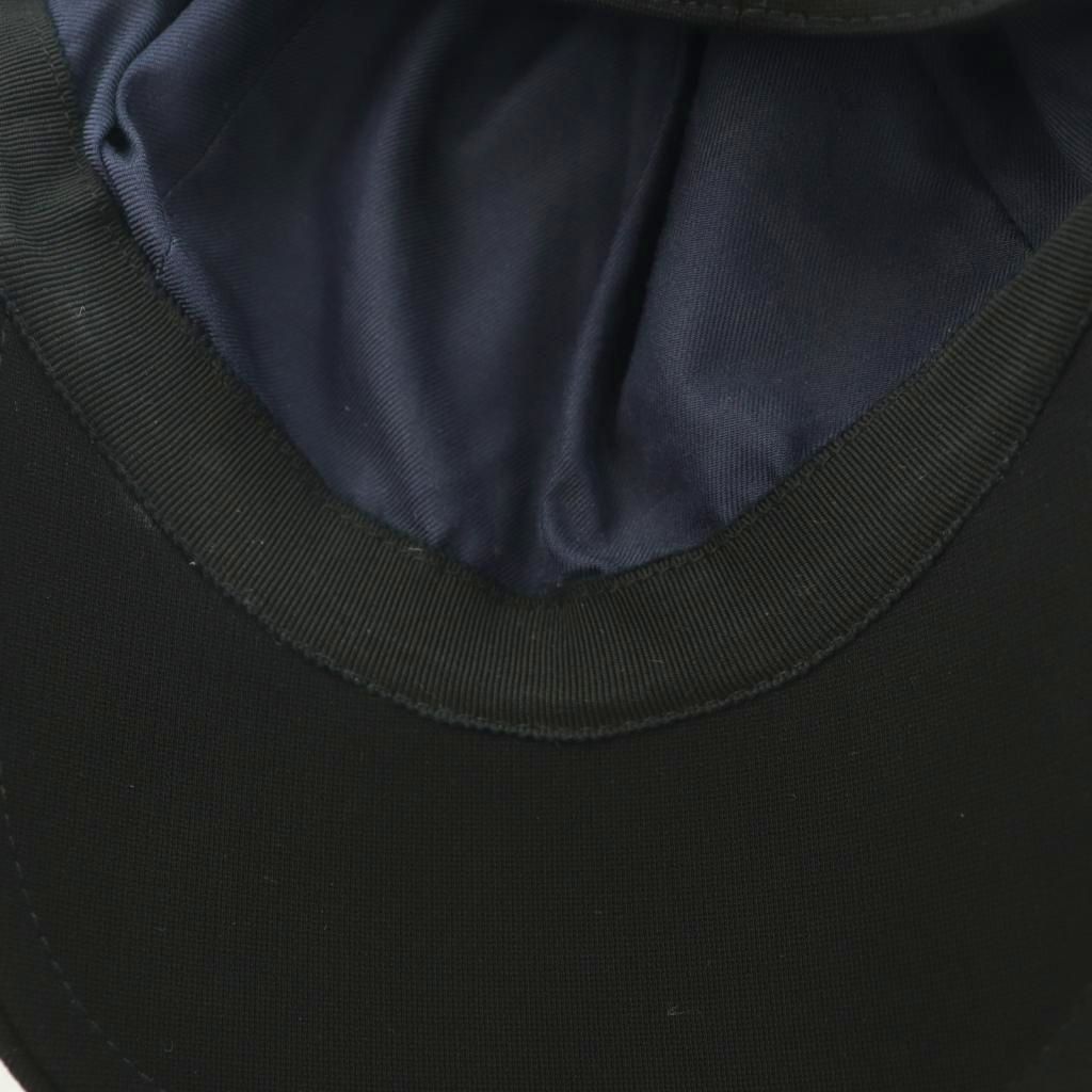 Hermes Tess Milano Cap Hat Logo One Point One Color 6 Panels 58 cm Black BB — view 8