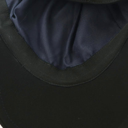 Hermes Tess Milano Cap Hat Logo One Point One Color 6 Panels 58 cm Black BB — view 8