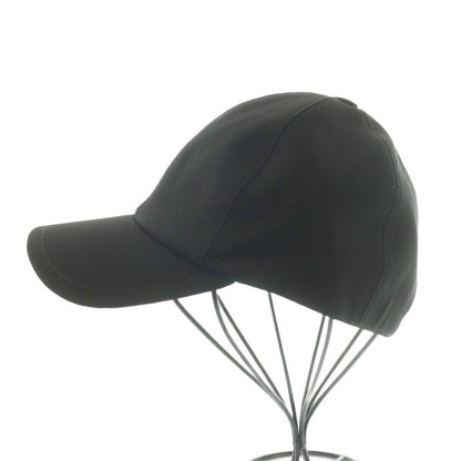 Hermes Tess Milano Cap Hat Logo One Point One Color 6 Panels 58 cm Black BB — view 3