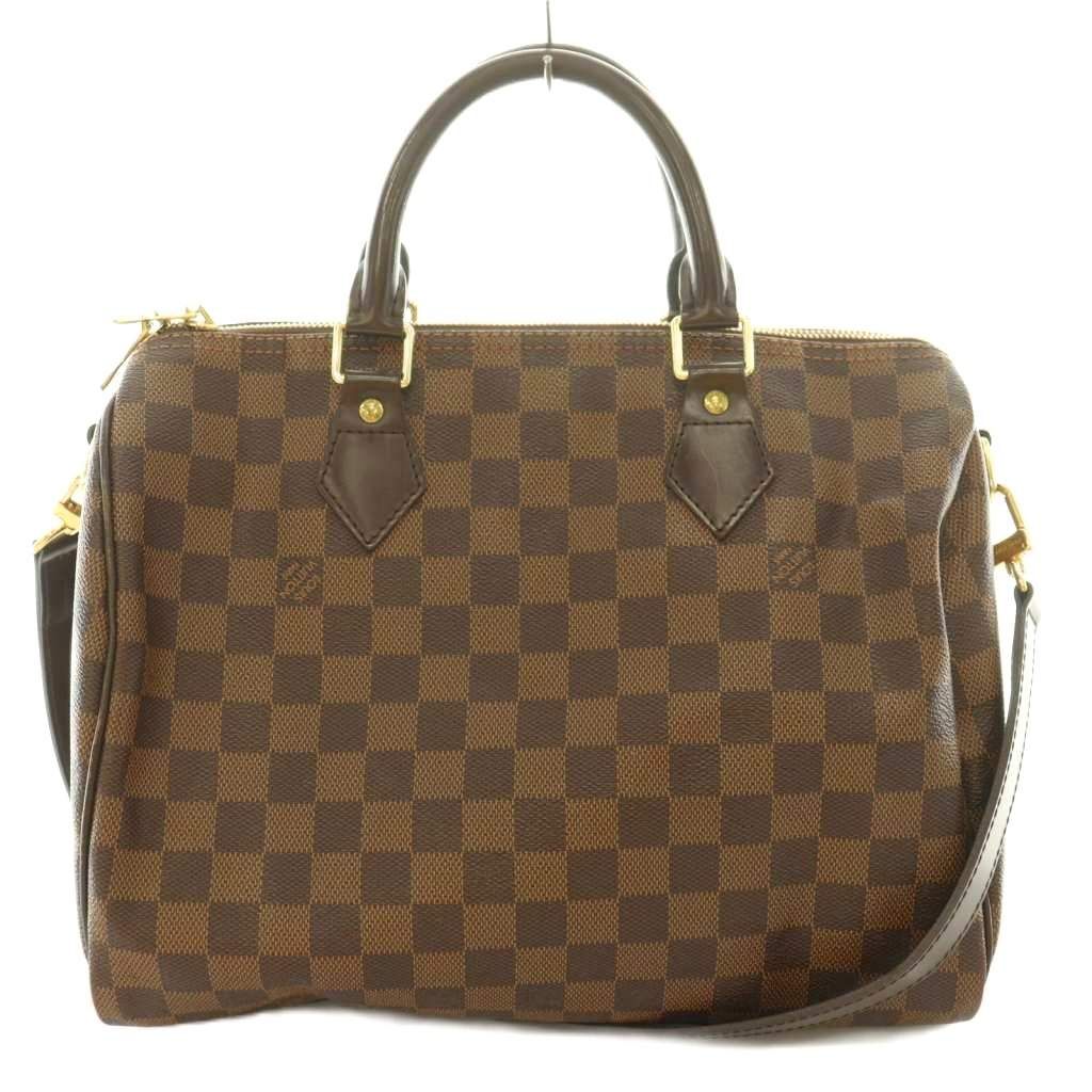 Louis Vuitton Damier Speedy Bandouliere 30 Canvas 2-Way Boston Bag Hand