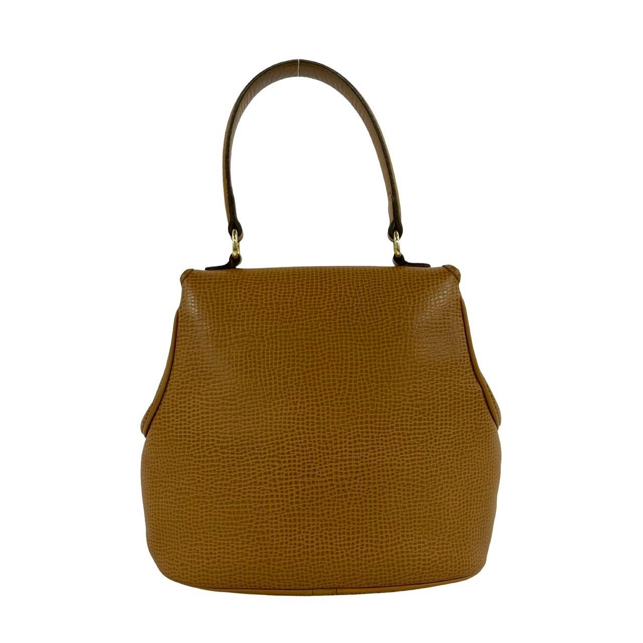 Dior Vintage CD Logo Leather Handbag Mini Tote Camel — view 3