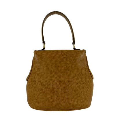 Dior Vintage CD Logo Leather Handbag Mini Tote Camel — view 3