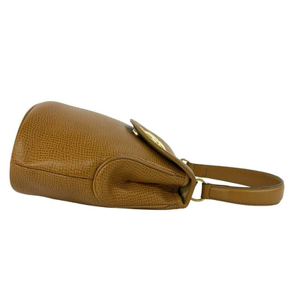 Dior Vintage CD Logo Leather Handbag Mini Tote Camel — view 6