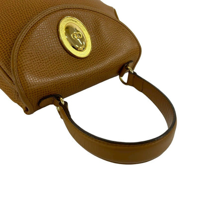 Dior Vintage CD Logo Leather Handbag Mini Tote Camel — view 4