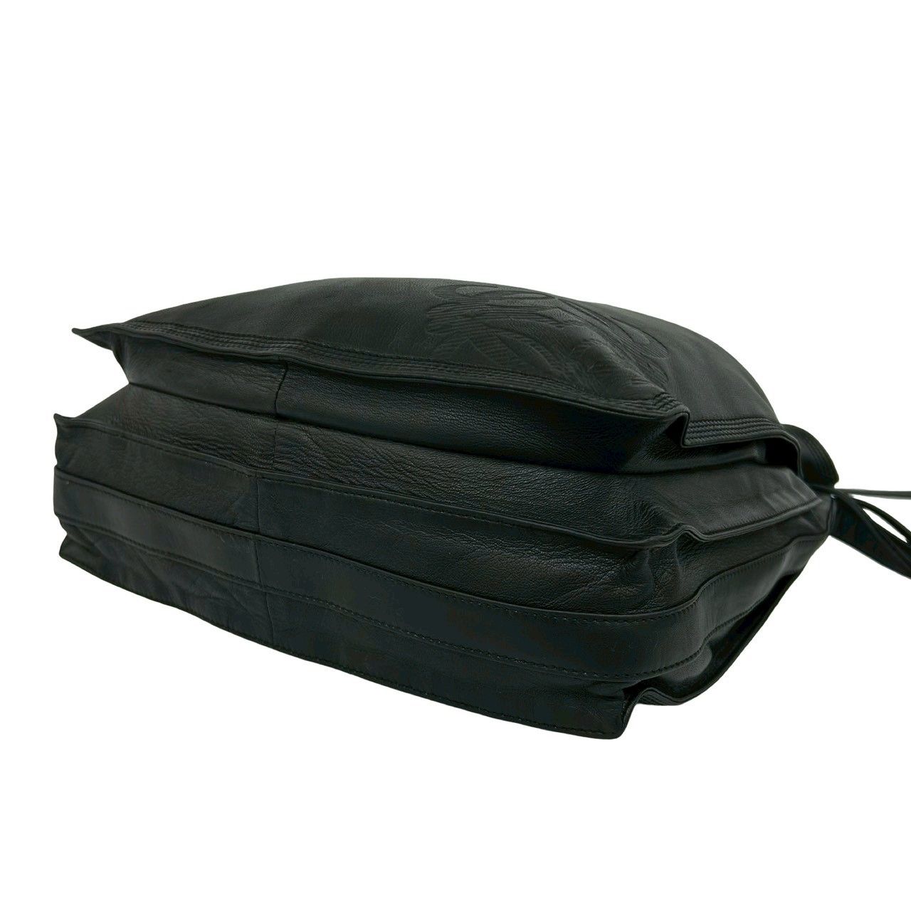 Loewe Vintage Anagram Logo Nappa Leather Drawstring Mini Shoulder Bag Black — view 8