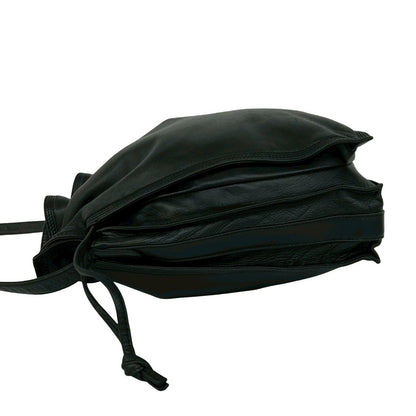 Loewe Vintage Anagram Logo Nappa Leather Drawstring Mini Shoulder Bag Black — view 5