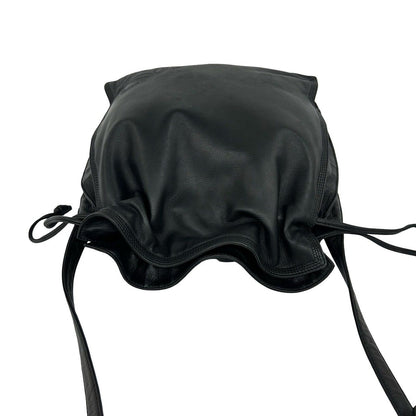 Loewe Vintage Anagram Logo Nappa Leather Drawstring Mini Shoulder Bag Black — view 4