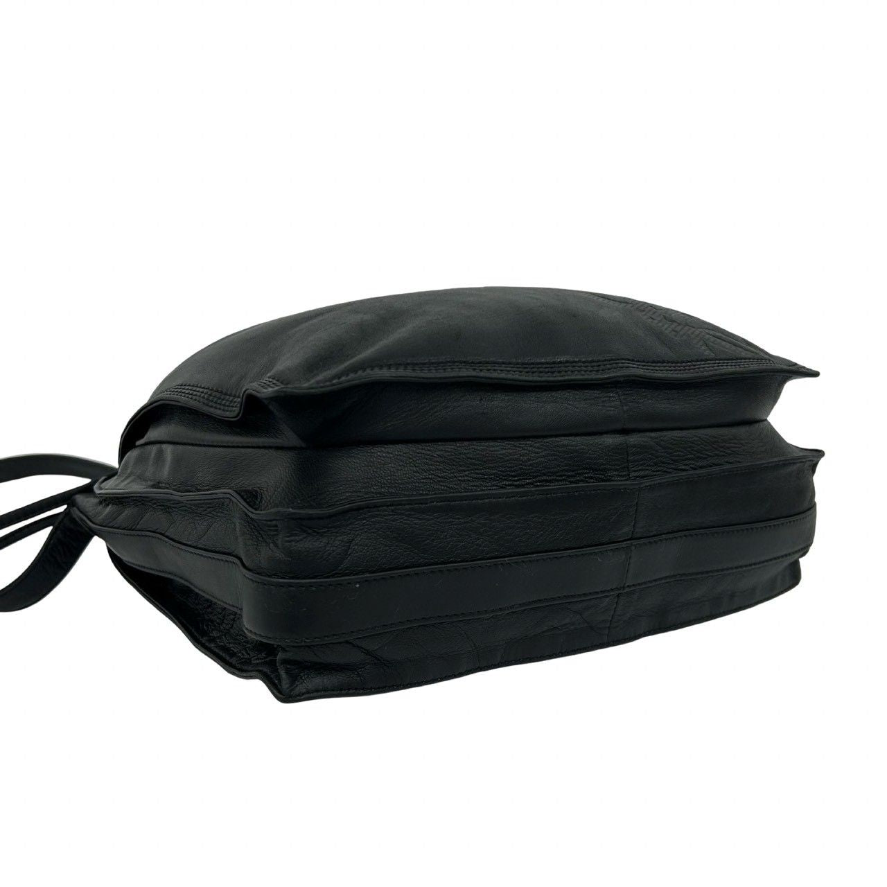 Loewe Vintage Anagram Logo Nappa Leather Drawstring Mini Shoulder Bag Black — view 7