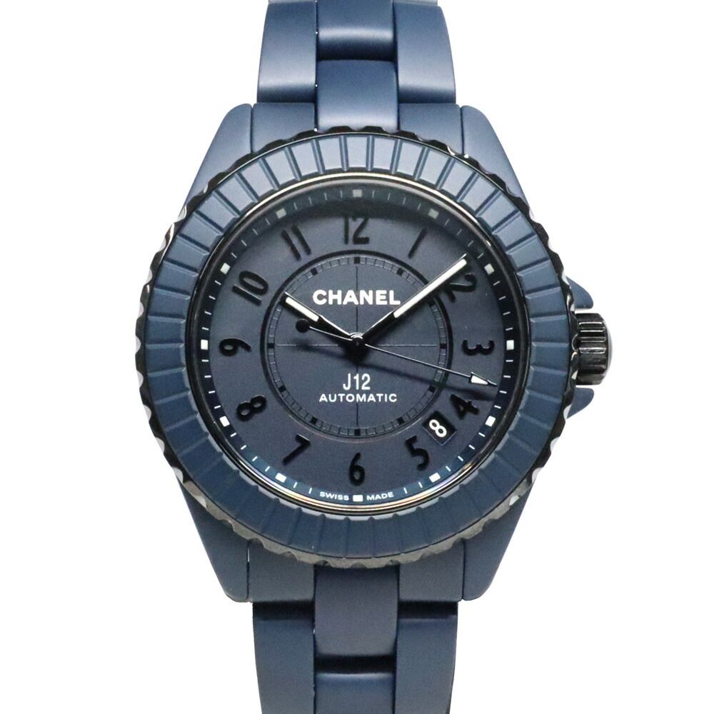 Chanel Bleu 38 mm Matte Blue Ceramic Automatic Winding Watch and Same