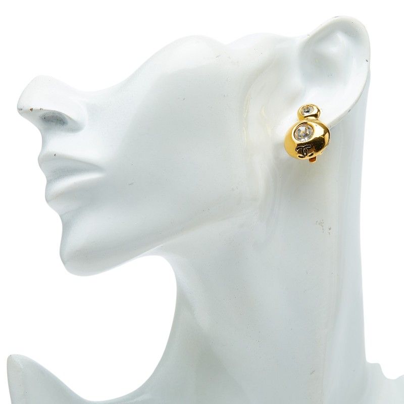 Chanel CC Logo Bijou Earrings Gold Plated — view 4