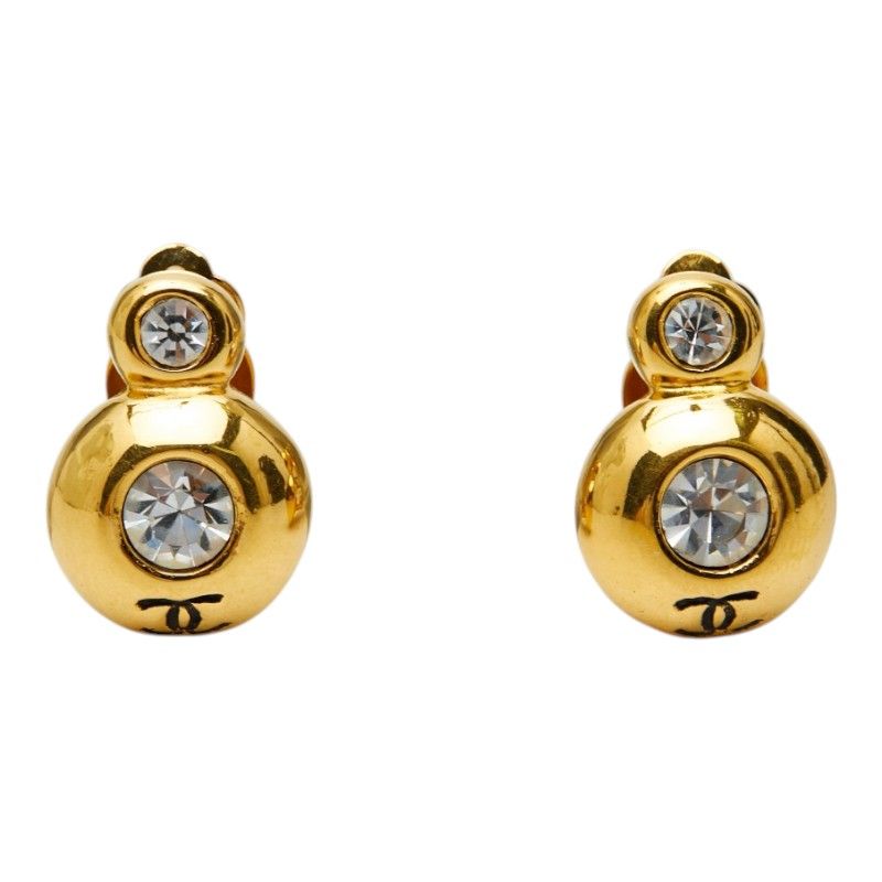 Chanel CC Logo Bijou Earrings Gold Plated — view 2
