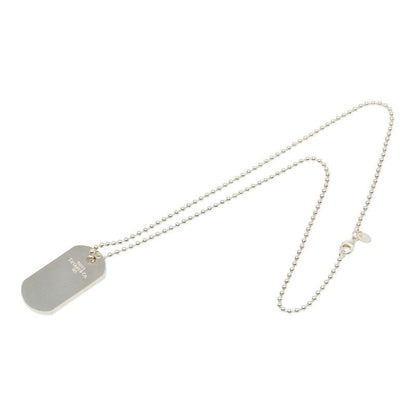 Tiffany & Co Dog Tag Ball Chain Necklace Silver — view 4