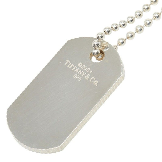 Tiffany & Co Dog Tag Ball Chain Necklace Silver